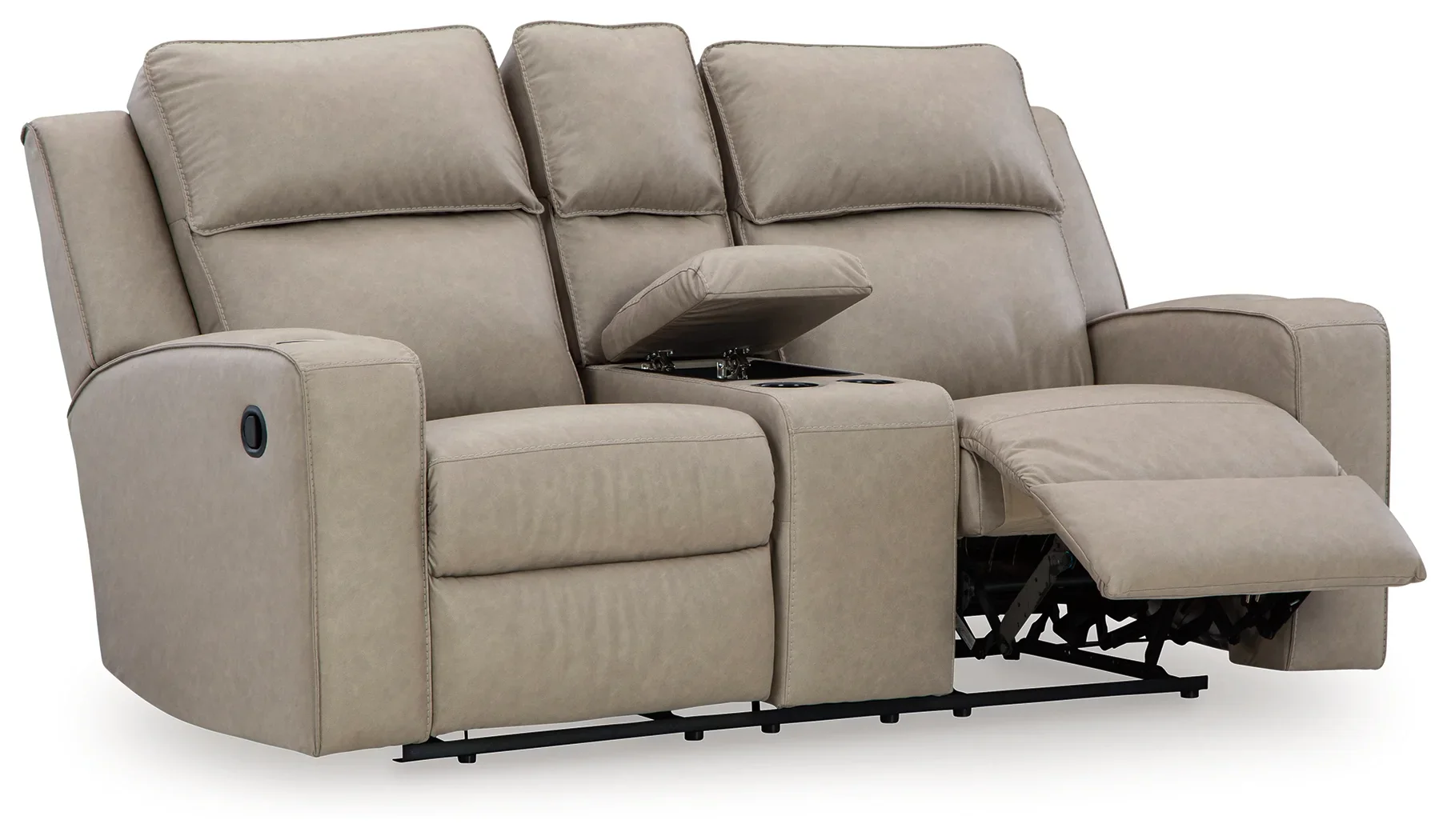 Lavenhorne - Pebble - Dbl Rec Loveseat W/Console - Image 5