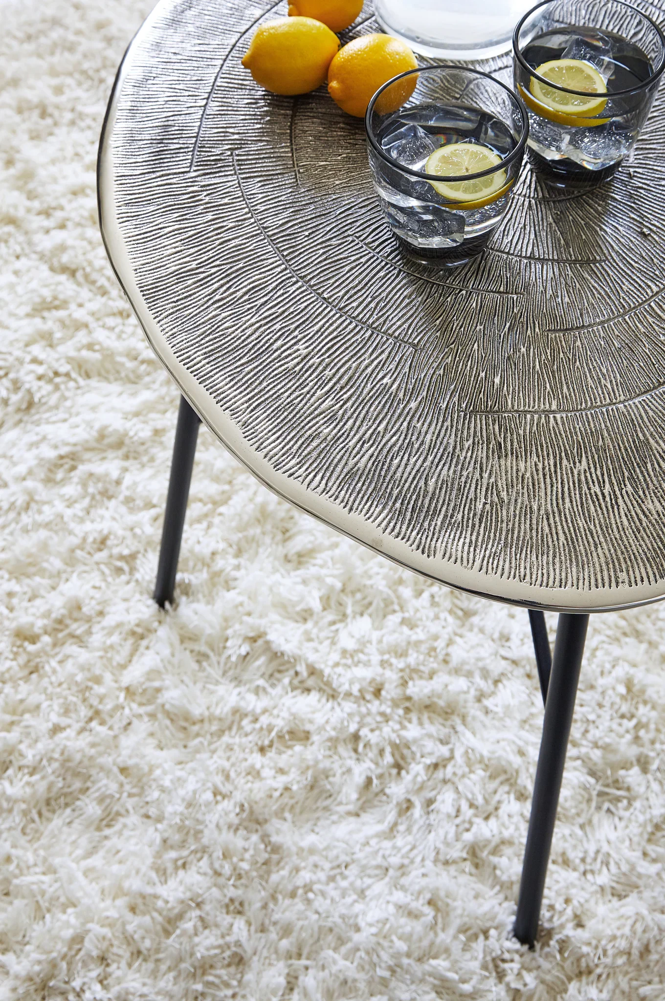 Laverford - Chrome / Black - Round End Table - Image 4