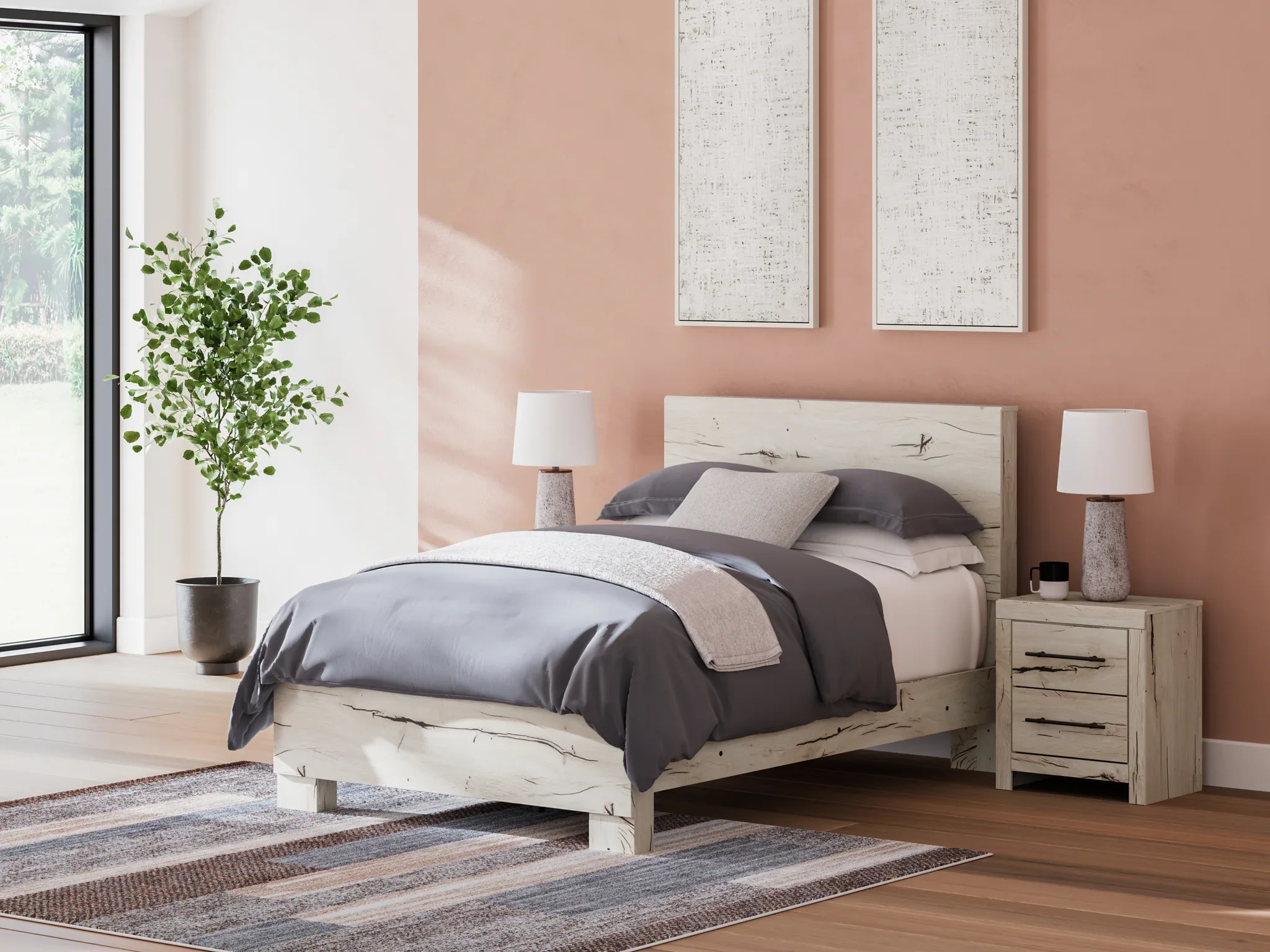 Lawroy - Light Natural - Full Panel Bed - Image 2