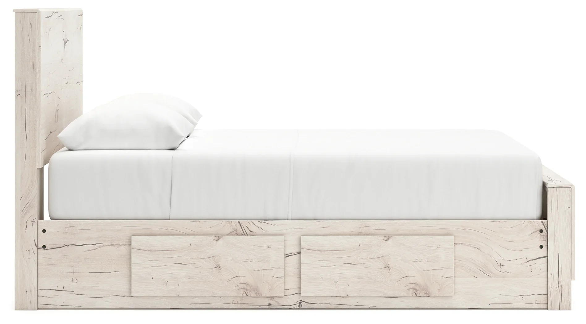 Lawroy - Light Natural - Full Panel Bed With 2 Under Bed Storage Units - Image 7
