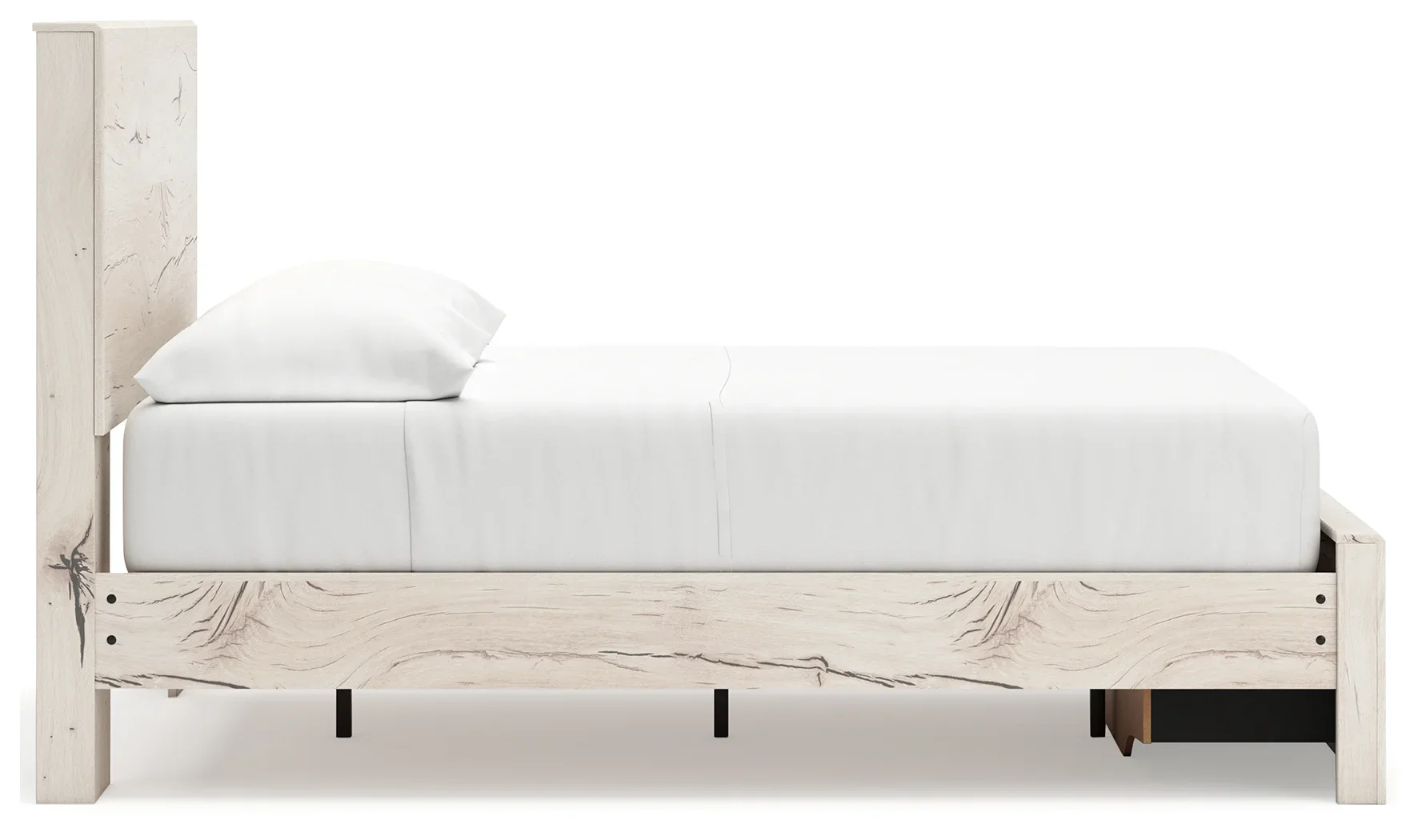 Lawroy - Light Natural - Full Panel Bed With Storage Footboard - Image 5