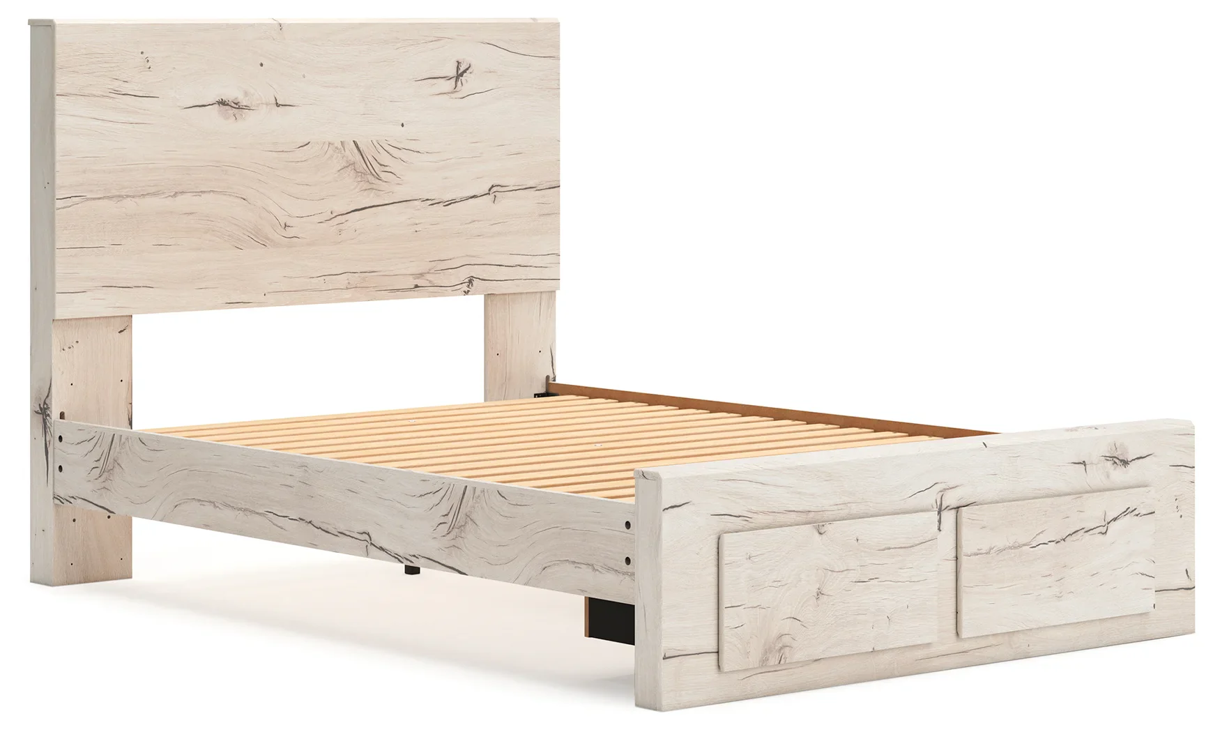 Lawroy - Light Natural - Full Panel Bed With Storage Footboard - Image 7