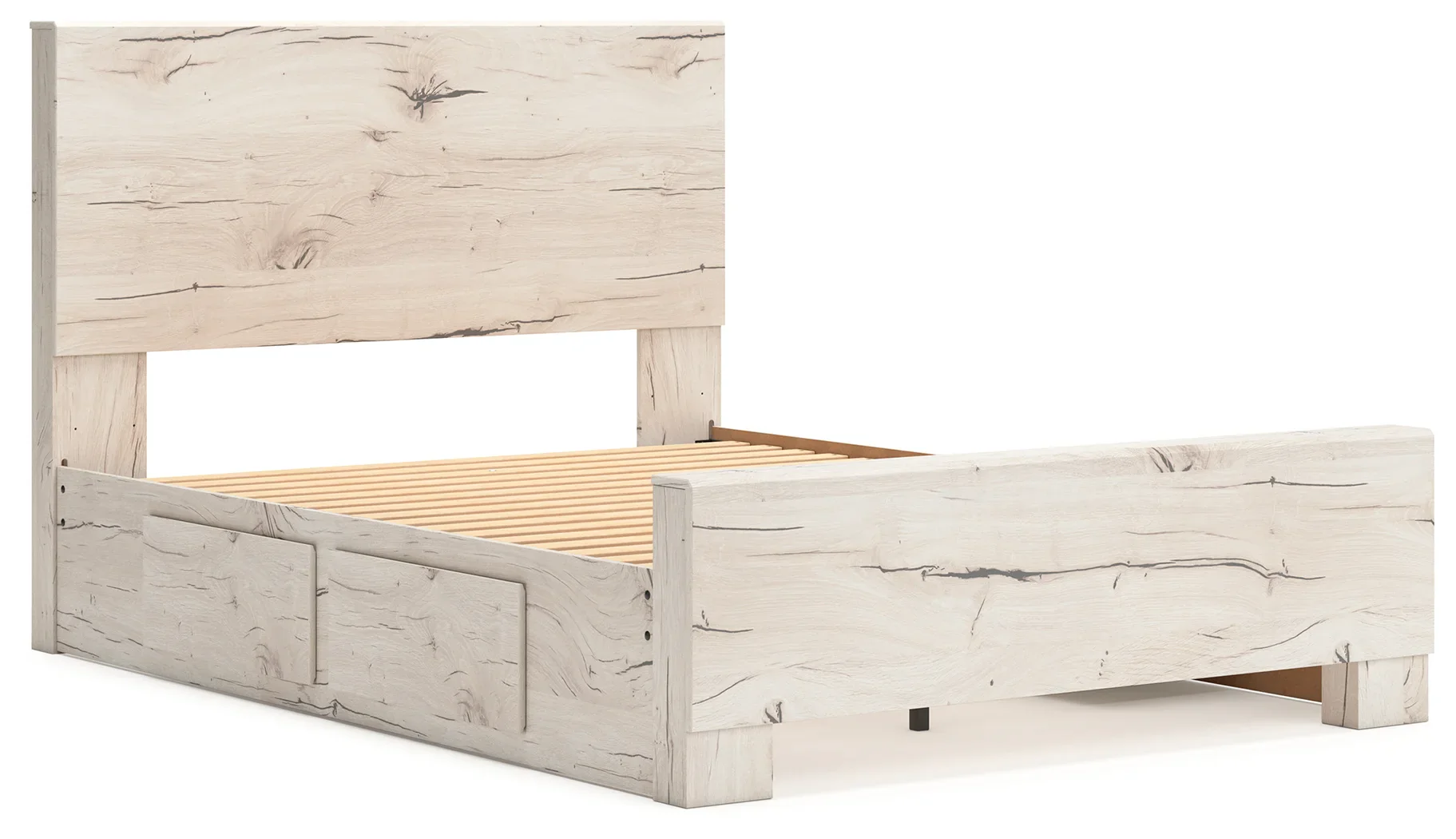 Lawroy - Light Natural - Full Panel Bed With Under Bed Storage - Image 4