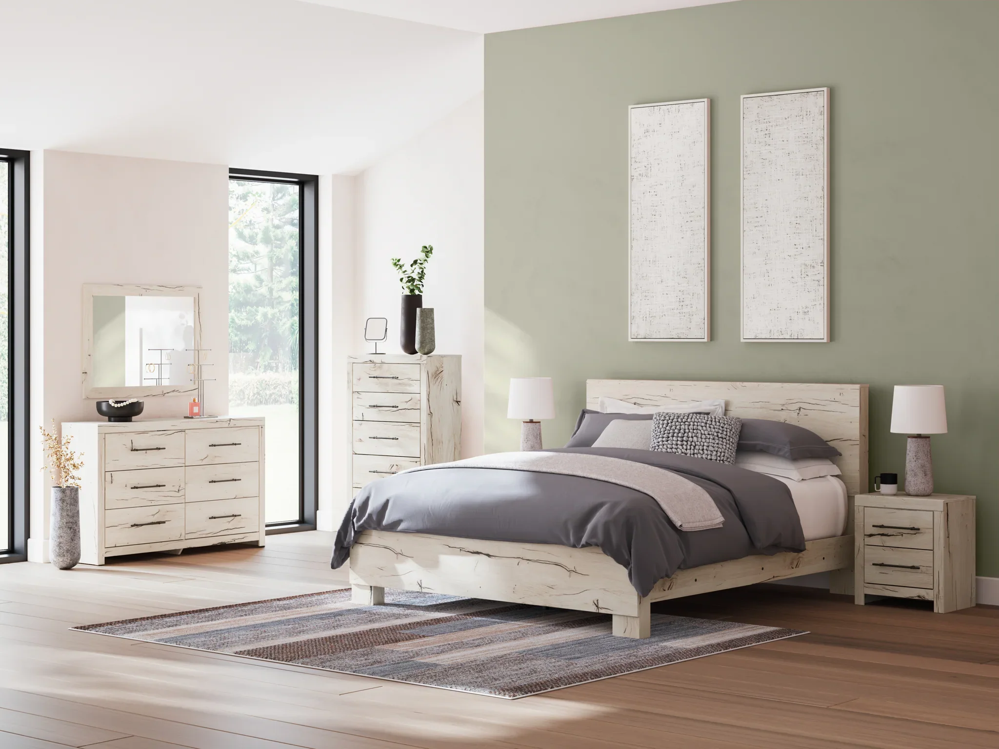 Lawroy - Light Natural - King Panel Bed - Image 9