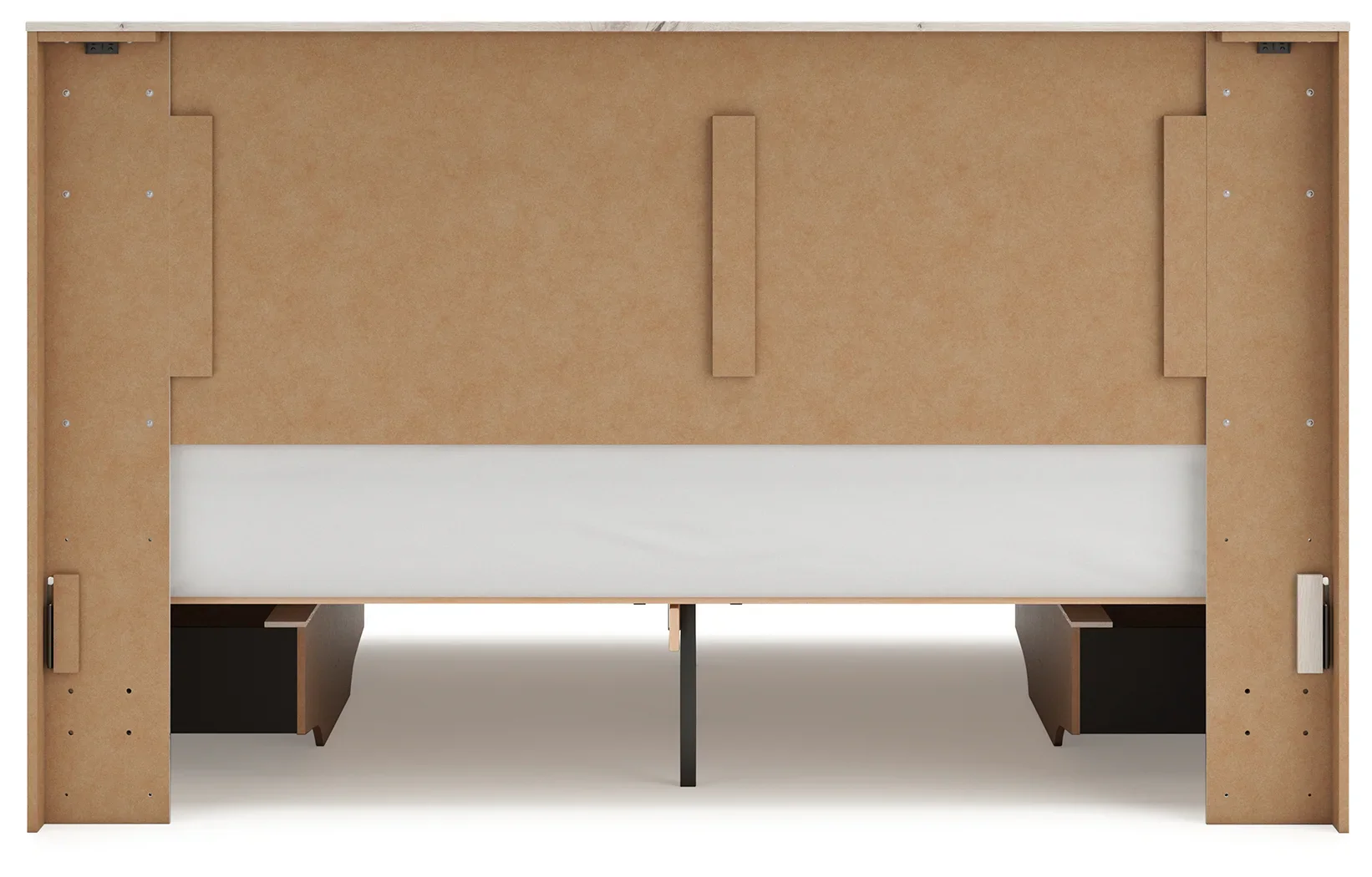 Lawroy - Light Natural - King Panel Bed With 2 Under Bed Storage Units - Image 8