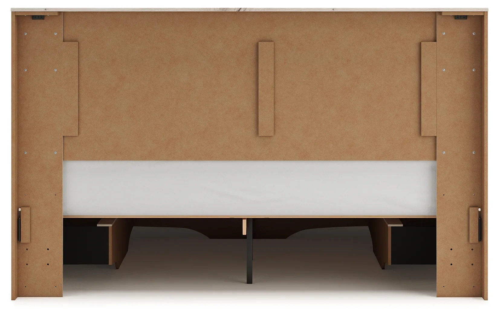 Lawroy - Light Natural - King Panel Bed With Storage Footboard And 2 Under Bed Storage Units - Image 8
