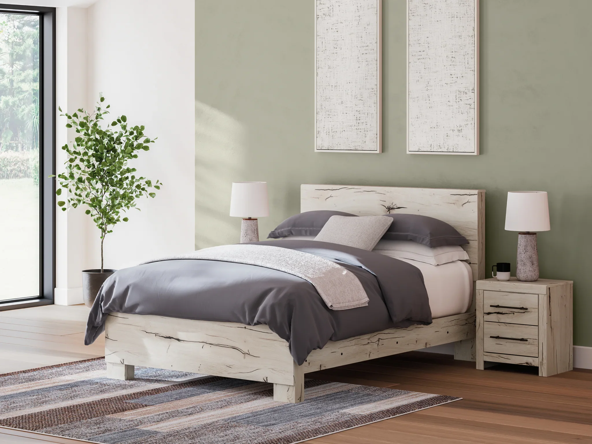 Lawroy - Light Natural - Queen Panel Bed - Image 9