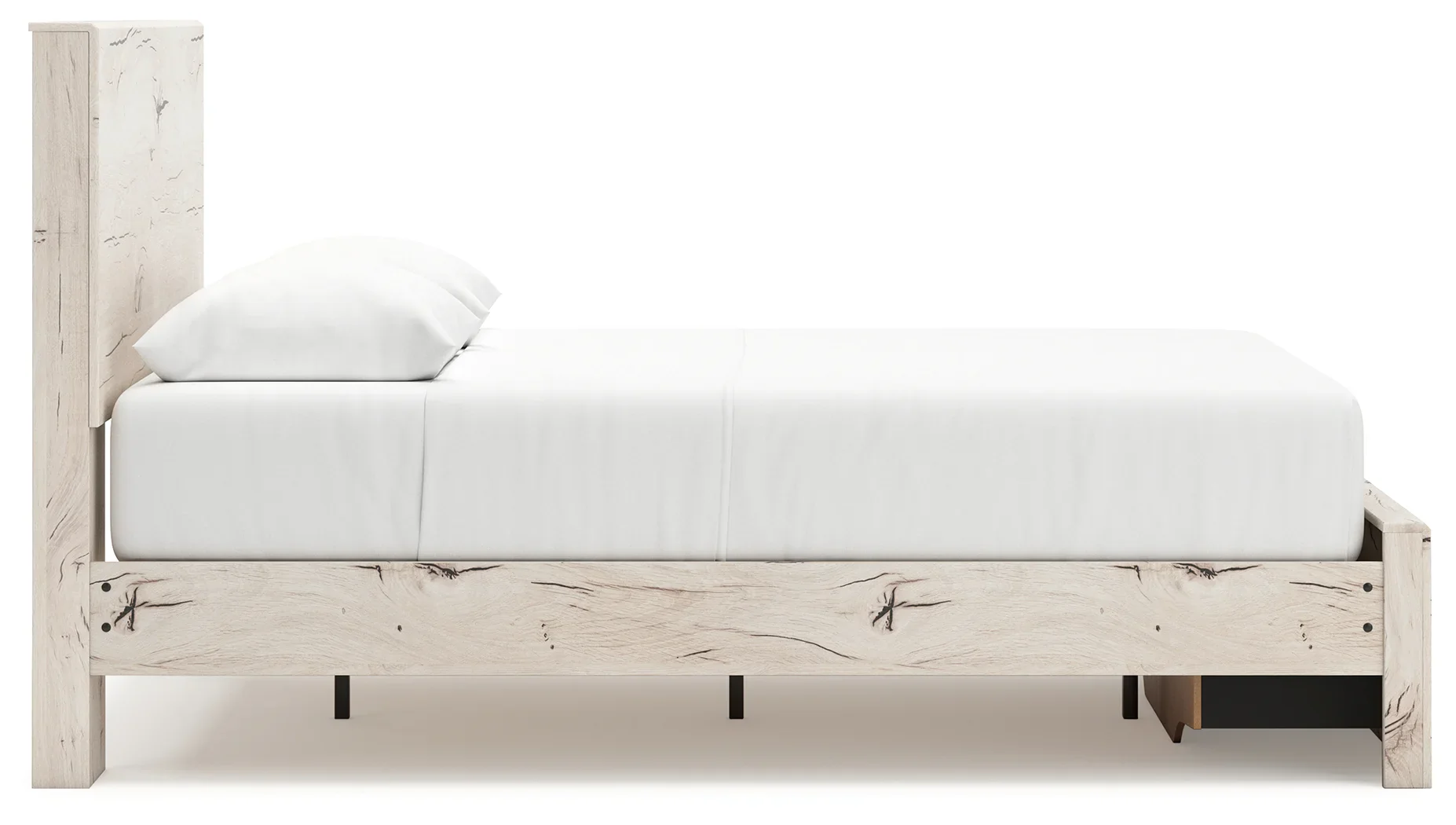 Lawroy - Light Natural - Queen Panel Bed With Storage Footboard - Image 6