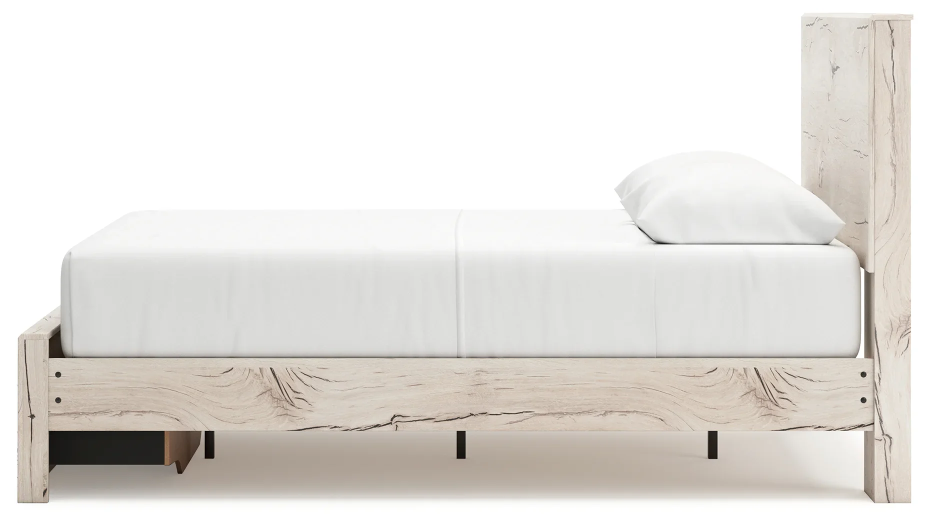 Lawroy - Light Natural - Queen Panel Bed With Storage Footboard - Image 7