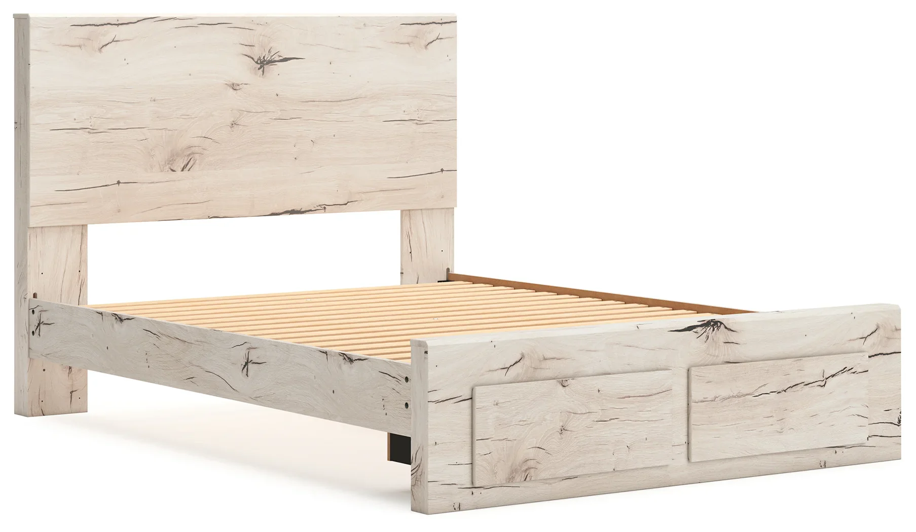 Lawroy - Light Natural - Queen Panel Bed With Storage Footboard - Image 9