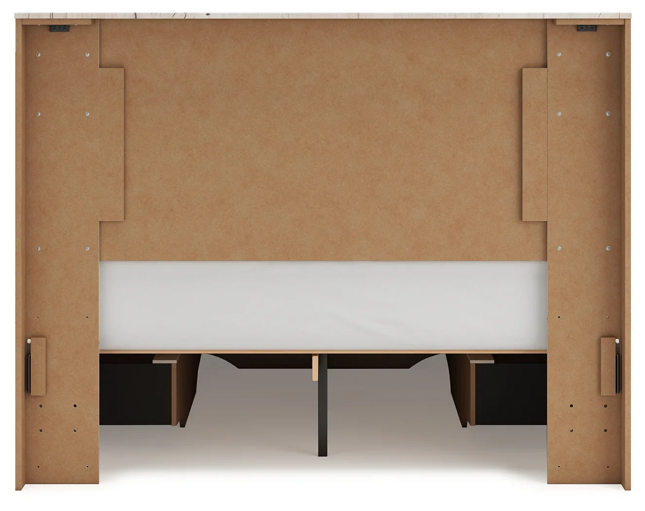 Lawroy - Light Natural - Queen Panel Bed With Storage Footboard And 2 Under Bed Storage Units - Image 8