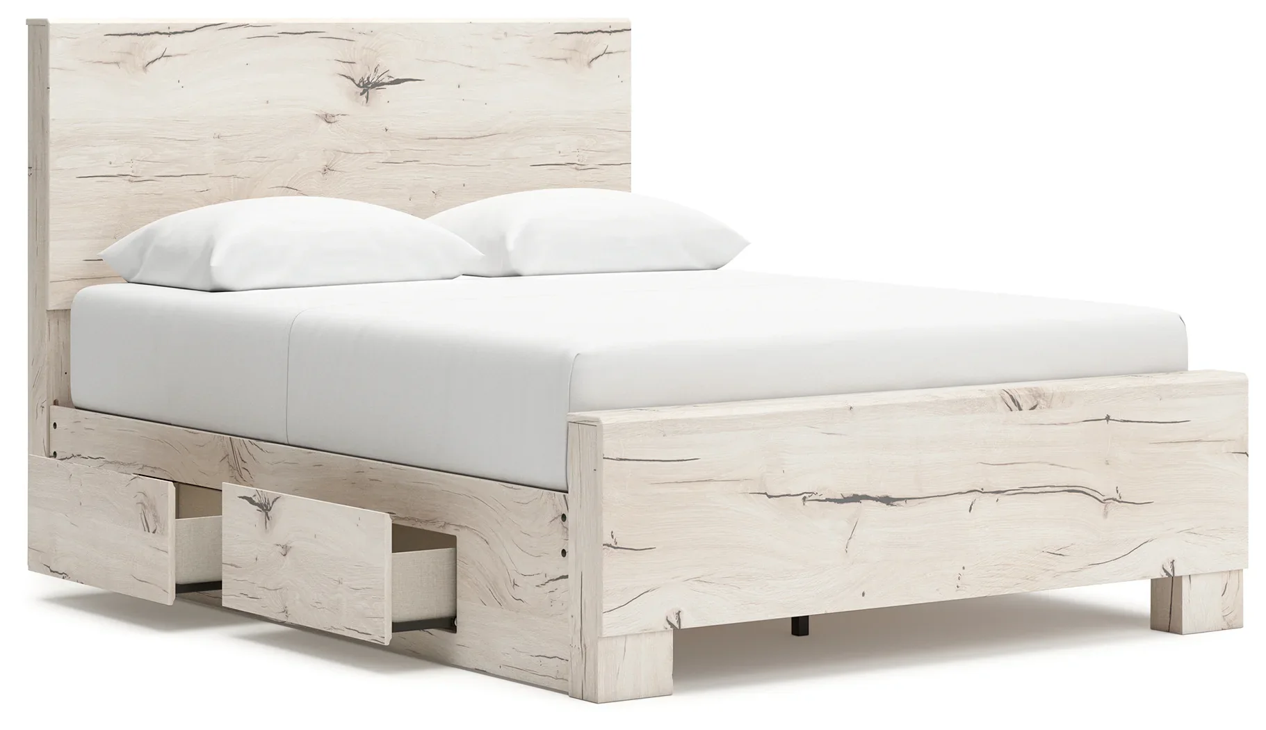 Lawroy - Light Natural - Queen Panel Bed With Under Bed Storage - Image 3