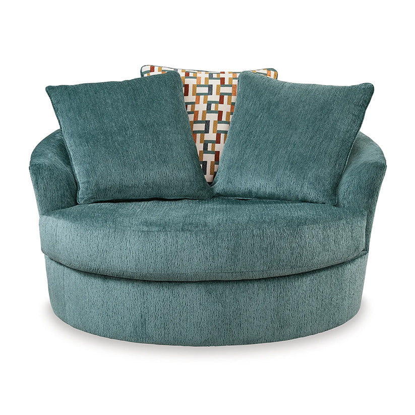 Laylabrook - Teal - Oversized Swivel Accent Chair