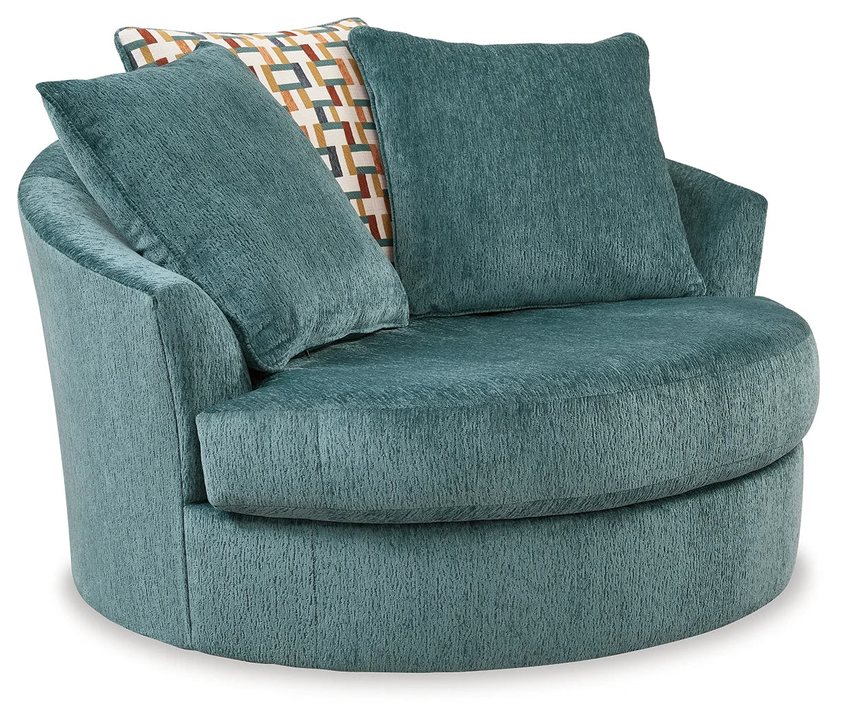 Laylabrook - Teal - Oversized Swivel Accent Chair - Image 3