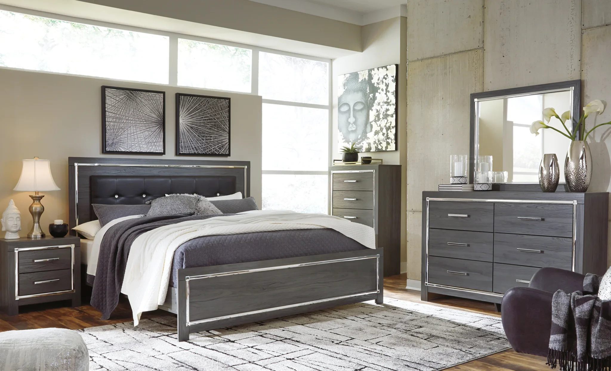 Lodanna - Gray - Dresser, Mirror - Image 5