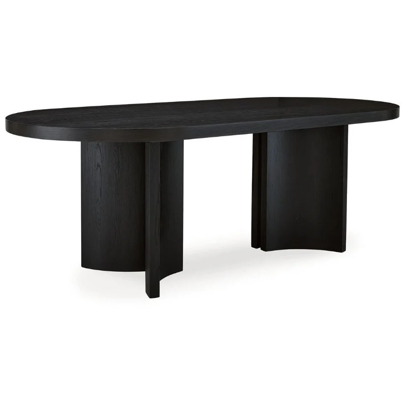 Rowanbeck - Black - Oval Dining Room Table
