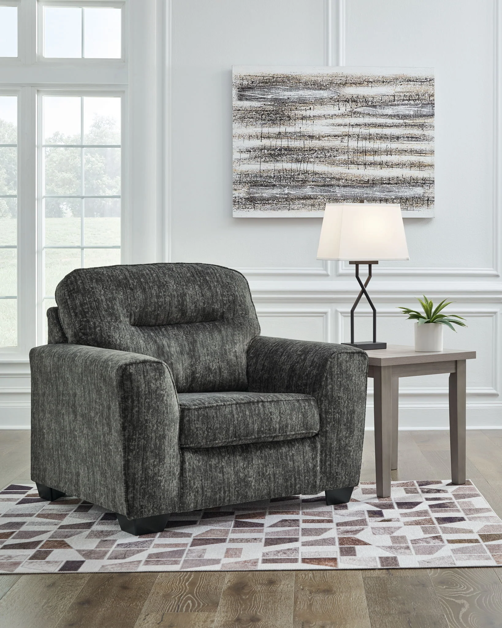 Lonoke - Gunmetal - 2 Pc. - Chair And A Half, Ottoman - Image 9