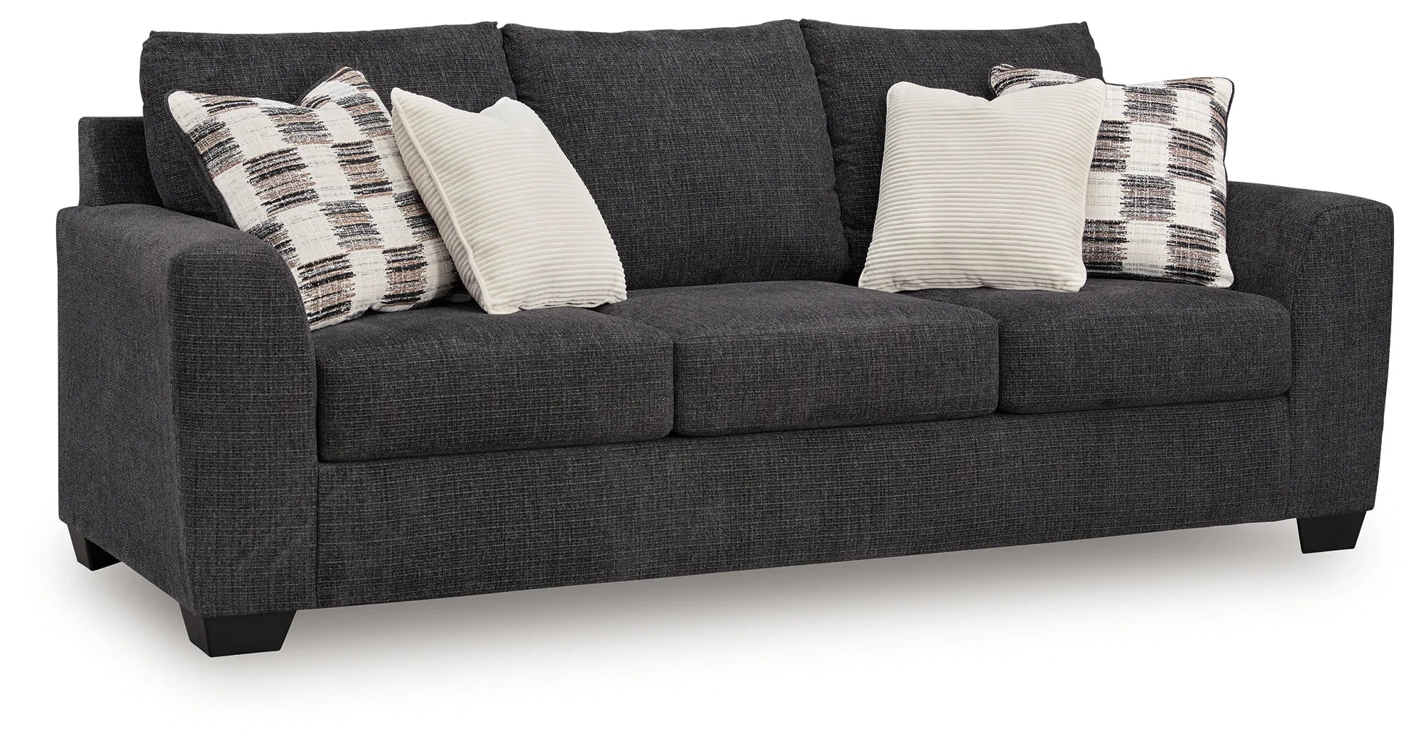 Loreo - 2 Pc. - Sofa, Loveseat - Ebony - Image 3