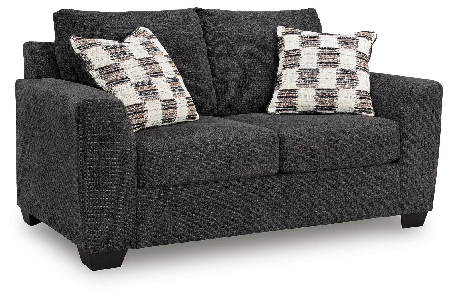 Loreo - 2 Pc. - Sofa, Loveseat - Ebony - Image 7