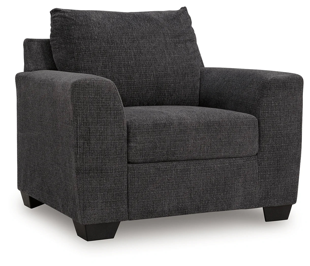 Loreo - 4 Pc. - Sofa, Loveseat, Chair, Ottoman - Ebony - Image 4