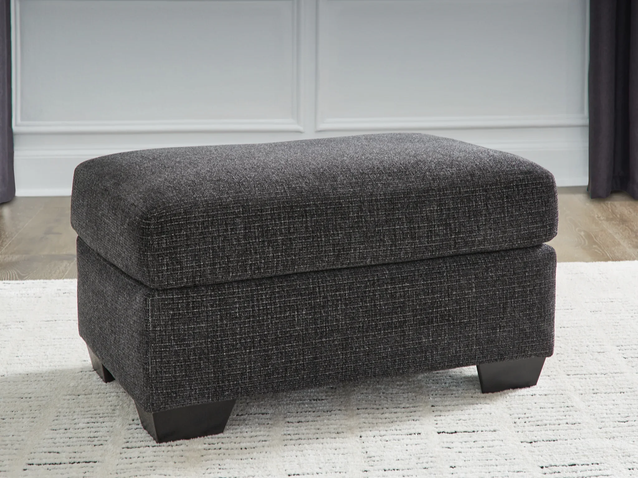 Loreo - 4 Pc. - Sofa, Loveseat, Chair, Ottoman - Ebony - Image 5