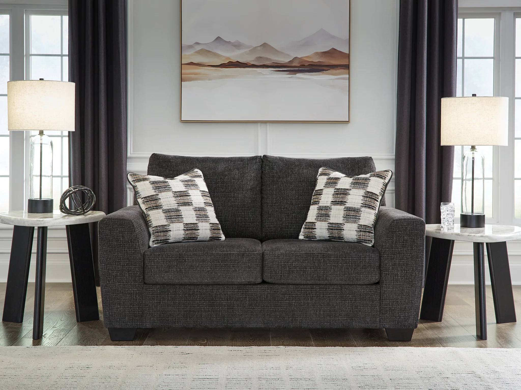 Loreo - Loveseat - Ebony - Image 2
