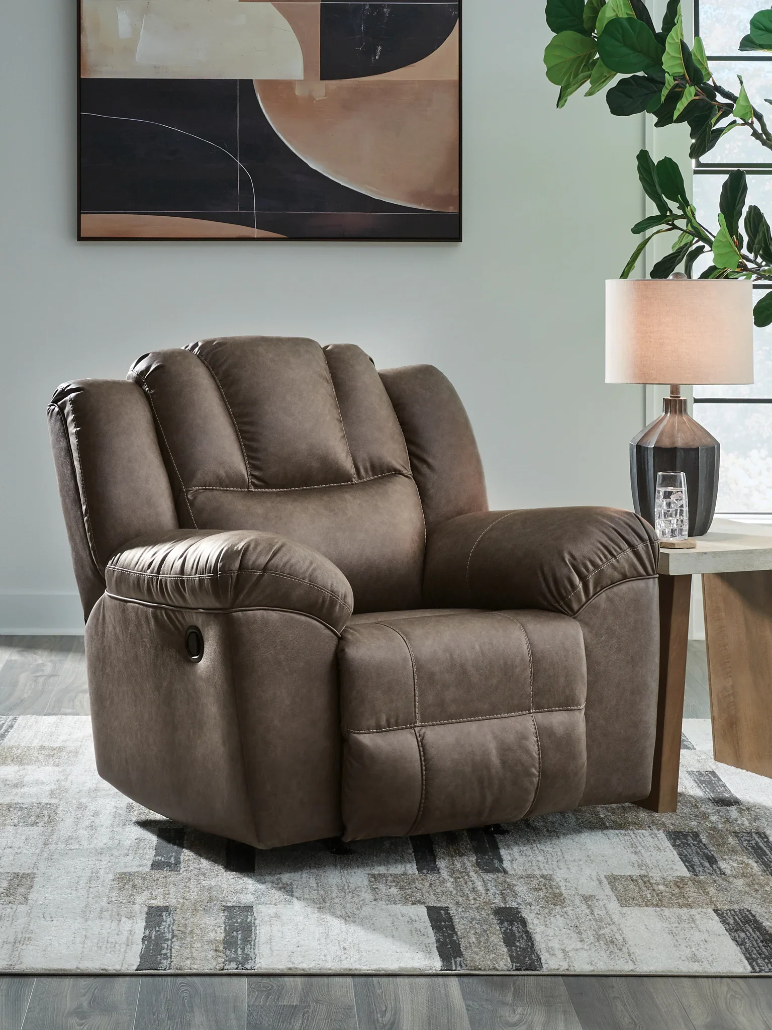 Lowilla - Rocker Recliner - Driftwood - Image 2