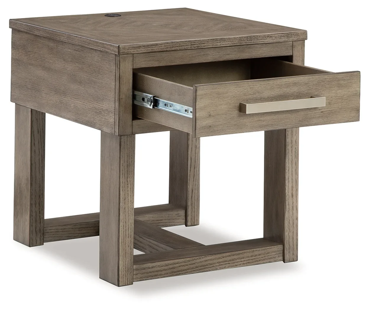 Loyaska - Grayish Brown - Rectangular End Table - Image 3