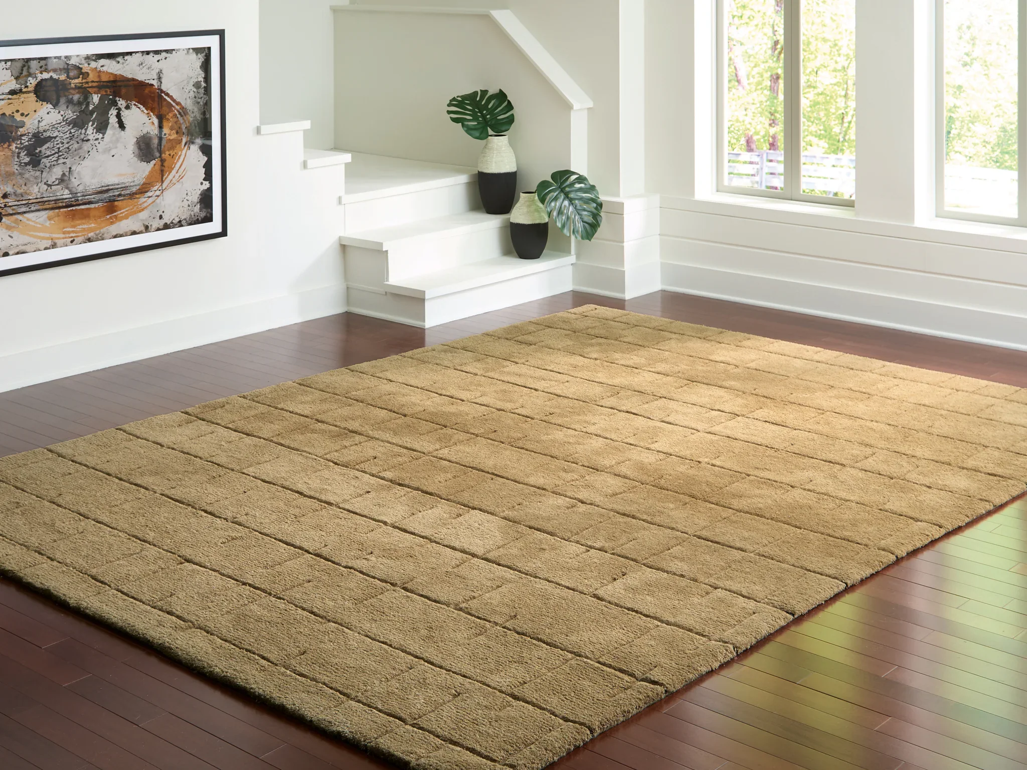 Luzmont - 9' x 12' Rug - Golden Brown - Image 2