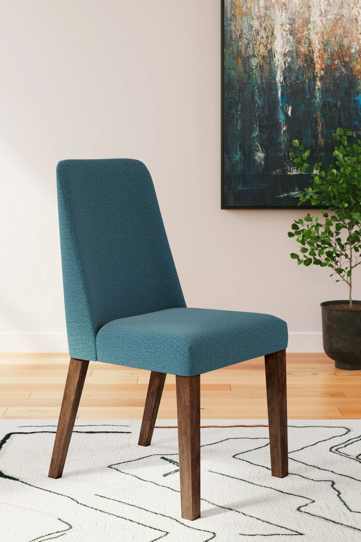 Lyncott - Blue / Brown- 5 Pc. - Dining Room Table, 4 Side Chairs - Image 3