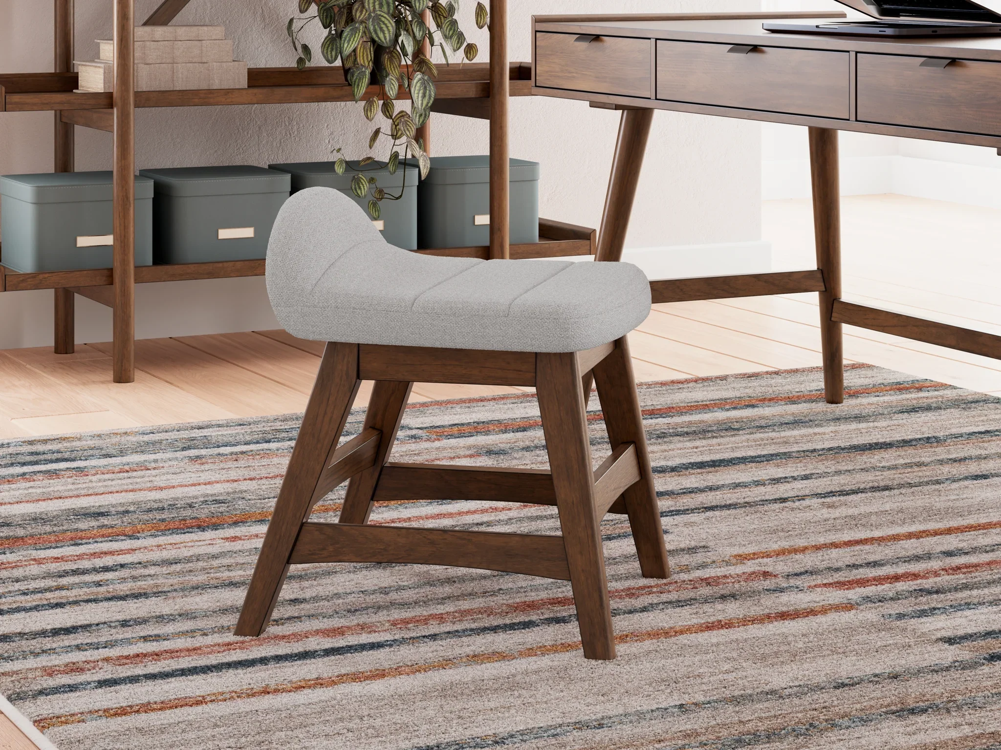 Lyncott - Brown - 3 Pc. - Home Office Desk, Chair, Bookcase - Image 6
