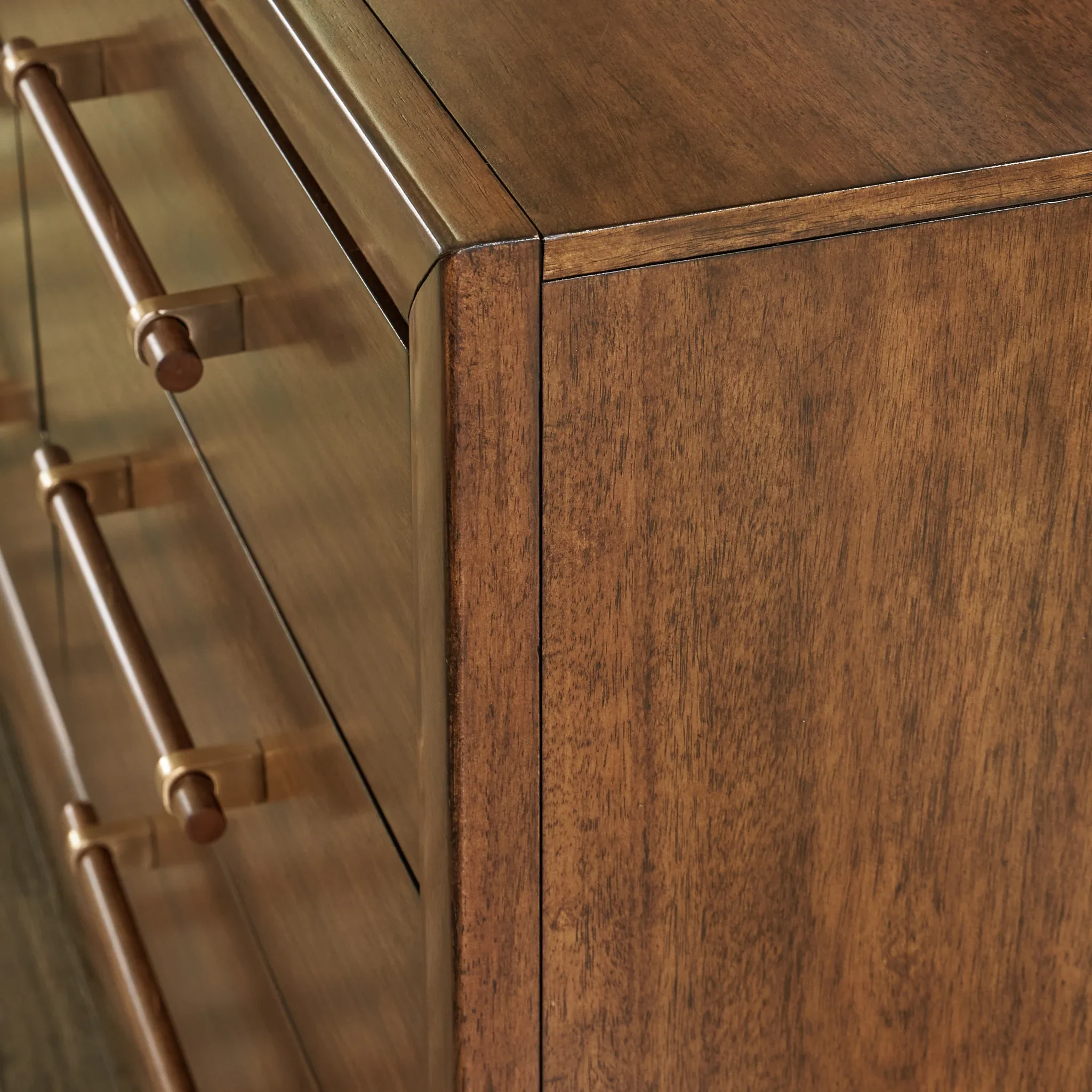 Lyncott - Brown - Dresser And Mirror - Image 6
