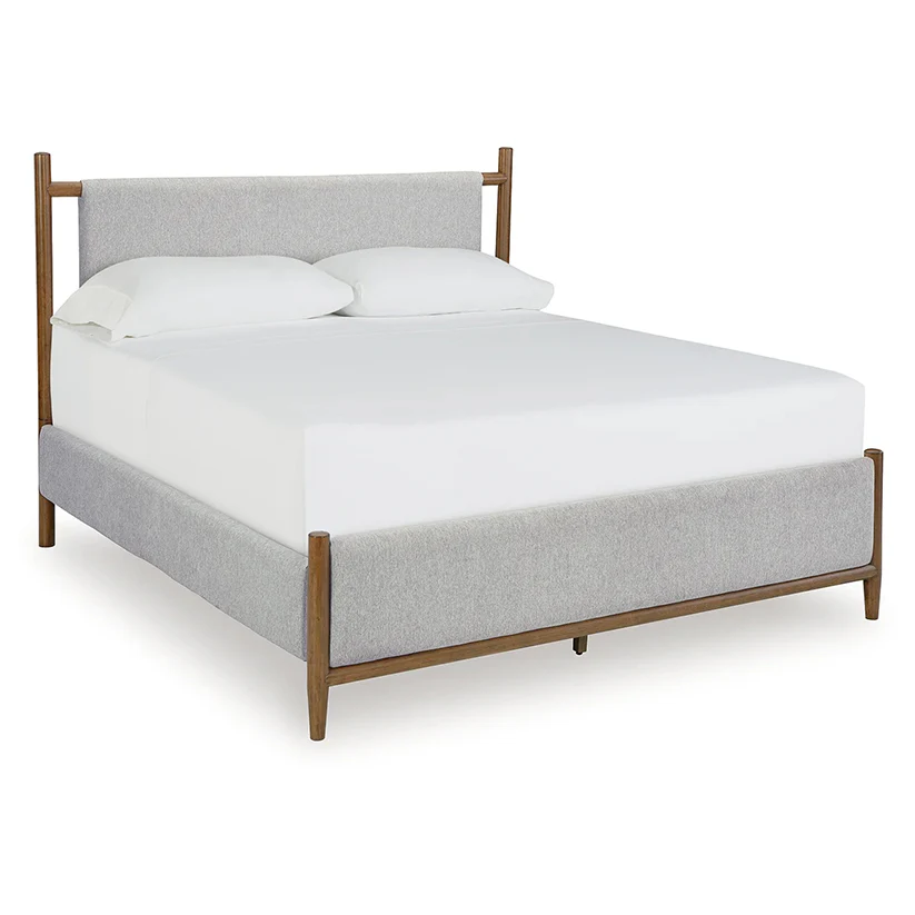 Lyncott - Brown - King Upholstered Bed