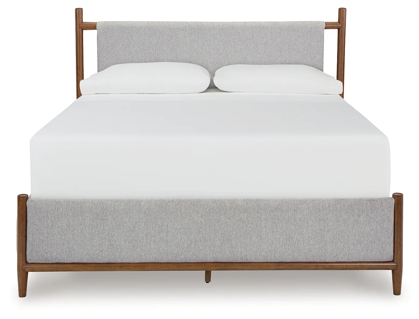 Lyncott - Brown - Queen Upholstered Panel Bed - Image 3