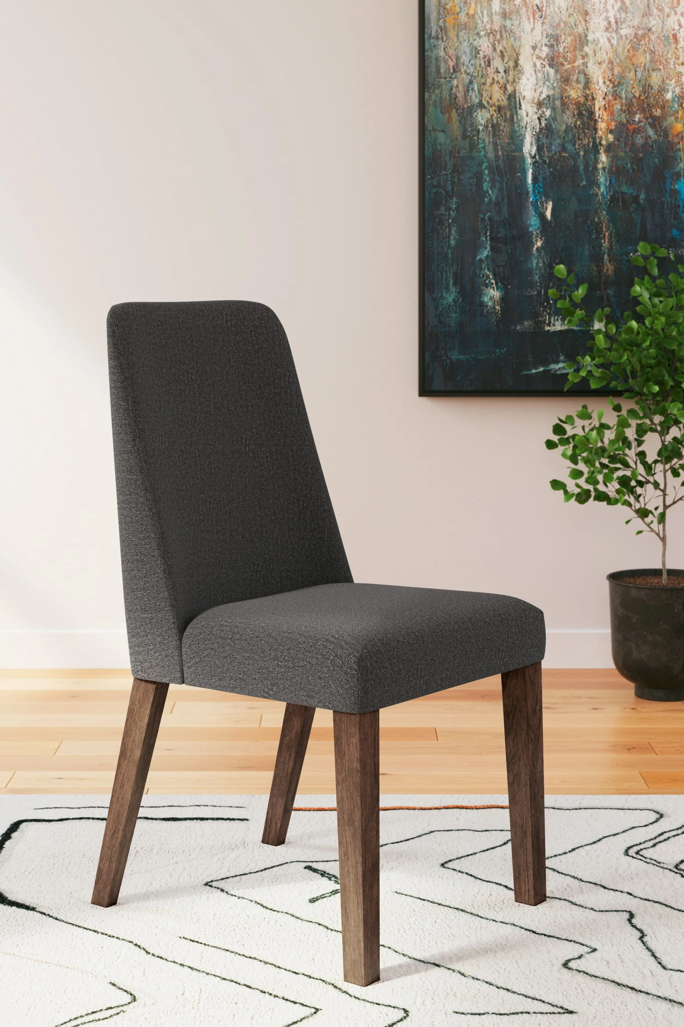 Lyncott - Charcoal / Brown - Dining Uph Side Chair (Set of 2) - Image 2