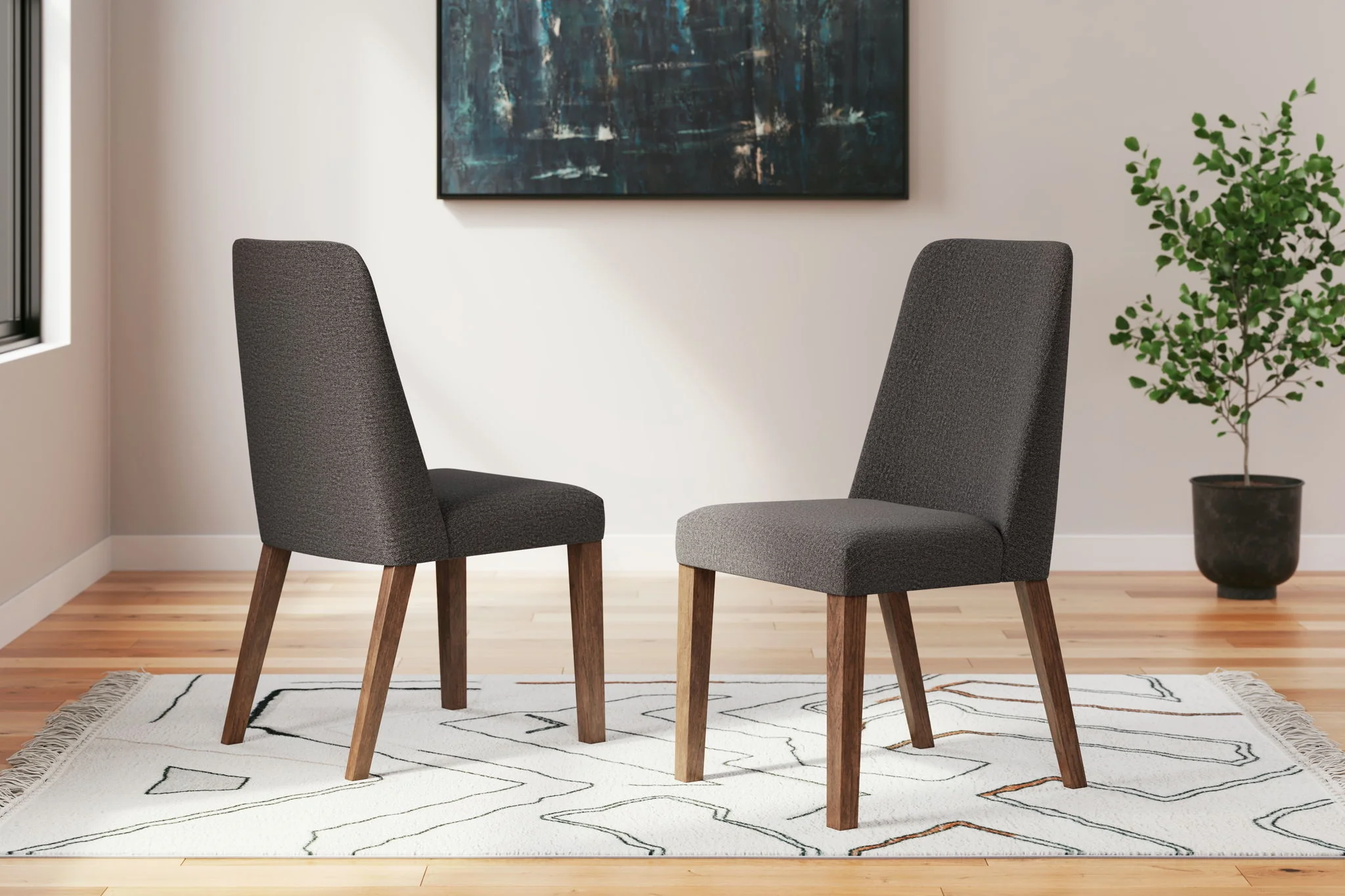 Lyncott - Charcoal / Brown - Dining Uph Side Chair (Set of 2) - Image 4