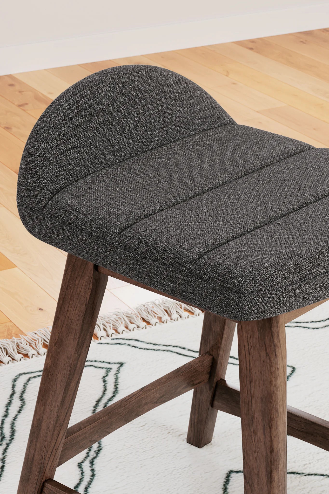 Lyncott - Charcoal / Brown - Upholstered Barstool (Set of 2) - Image 13