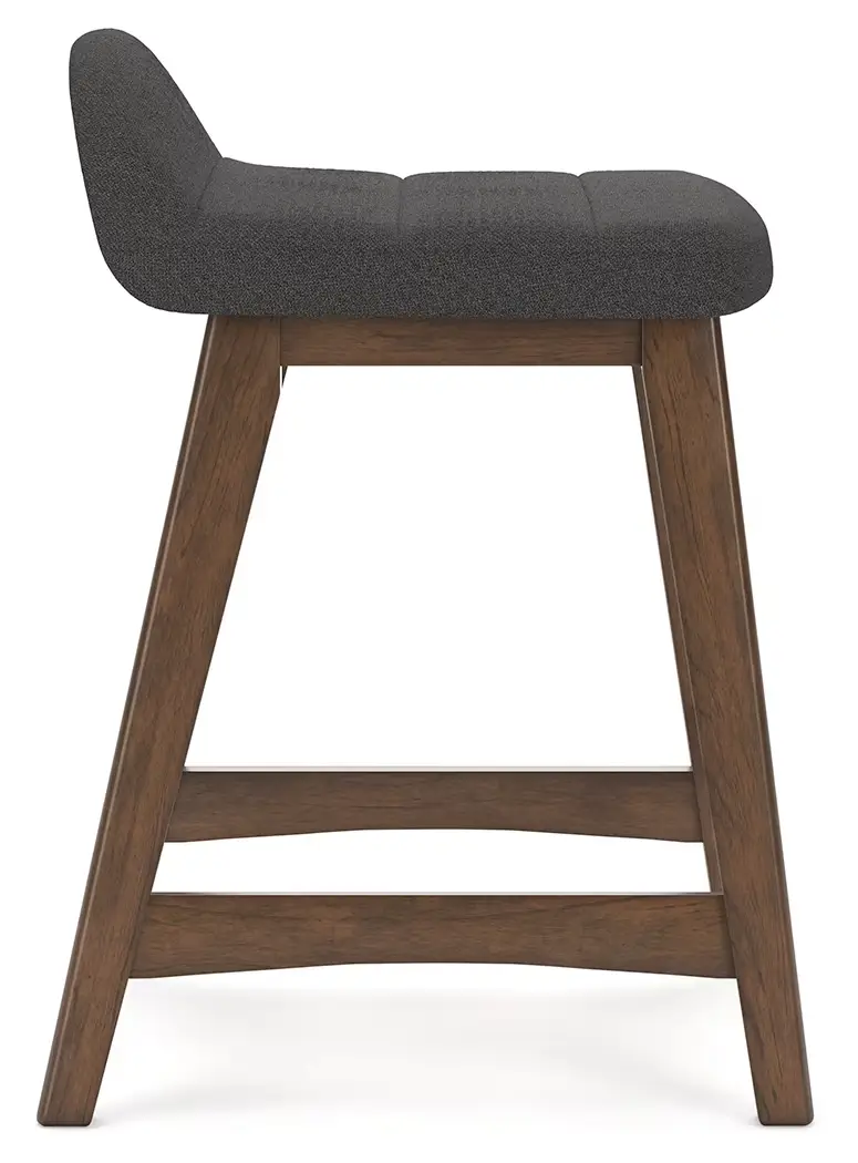 Lyncott - Charcoal / Brown - Upholstered Barstool (Set of 2) - Image 8