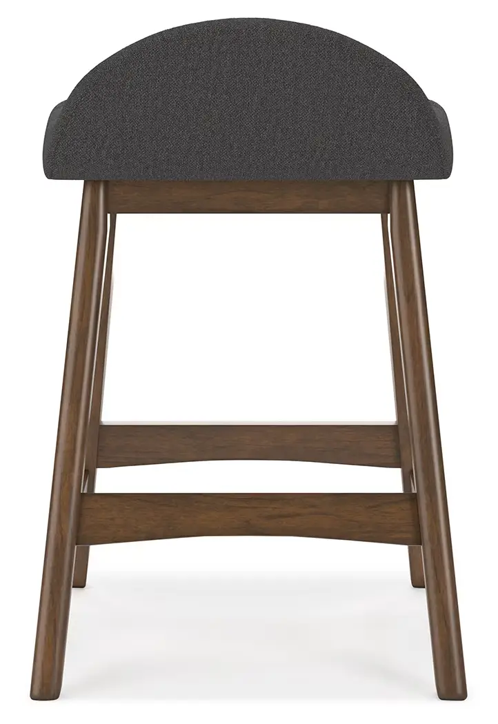 Lyncott - Charcoal / Brown - Upholstered Barstool (Set of 2) - Image 9
