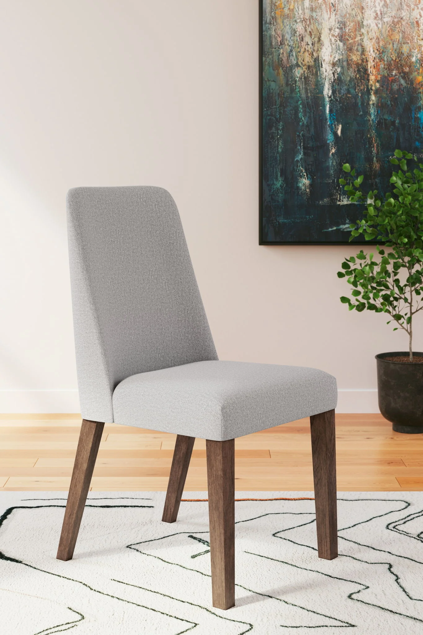 Lyncott - Light Gray / Brown - Dining Uph Side Chair (Set of 2) - Image 11