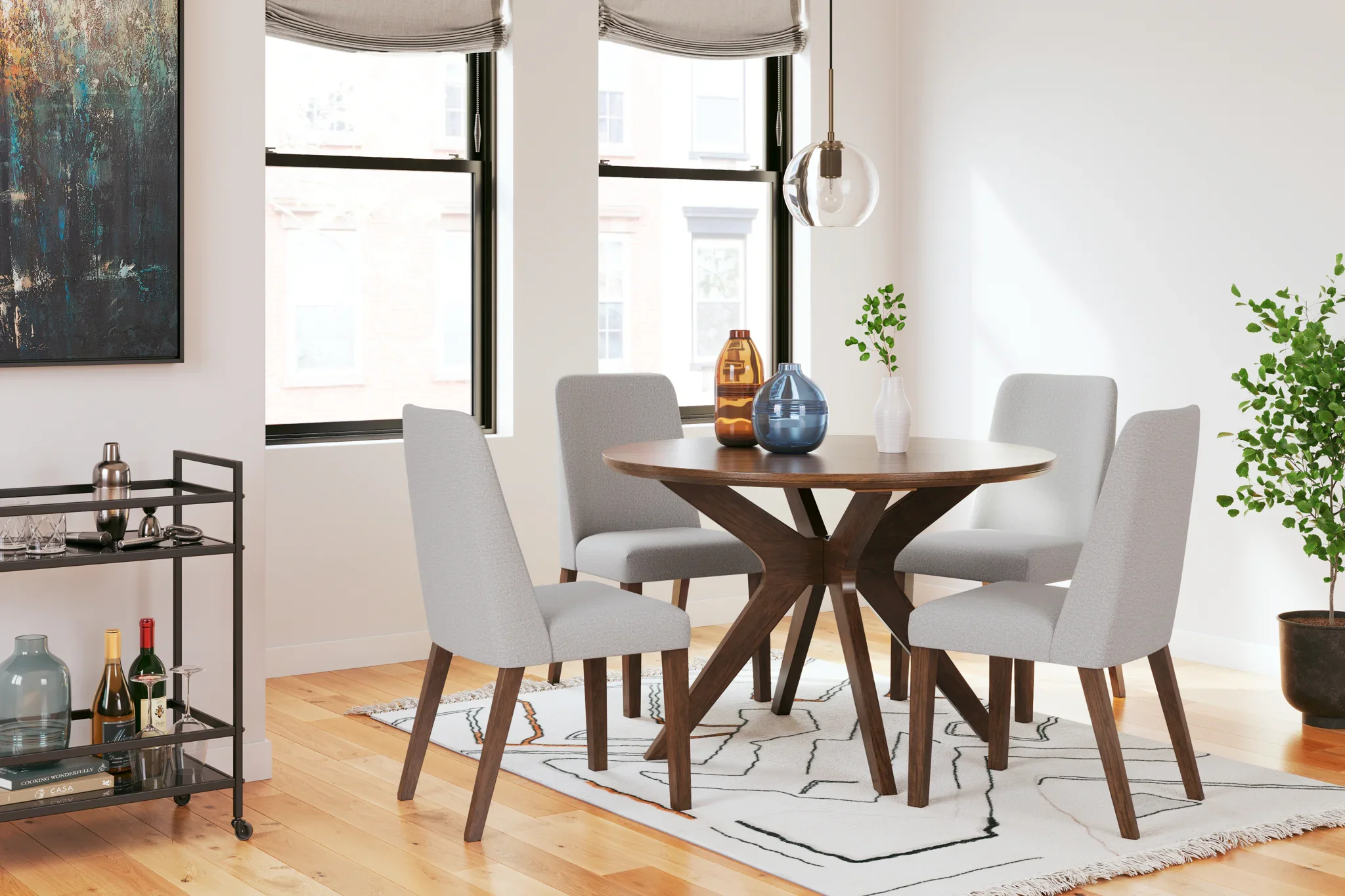Lyncott - Light Gray / Brown - Dining Uph Side Chair (Set of 2) - Image 9