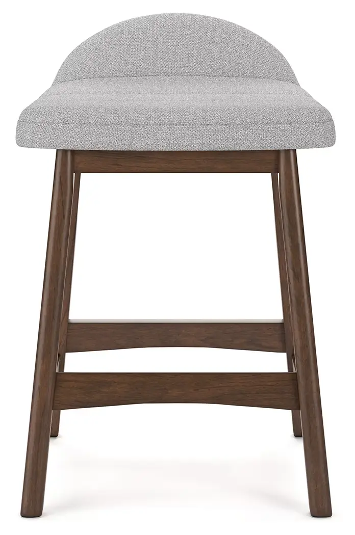 Lyncott - Light Gray / Brown - Upholstered Barstool (Set of 2) - Image 5