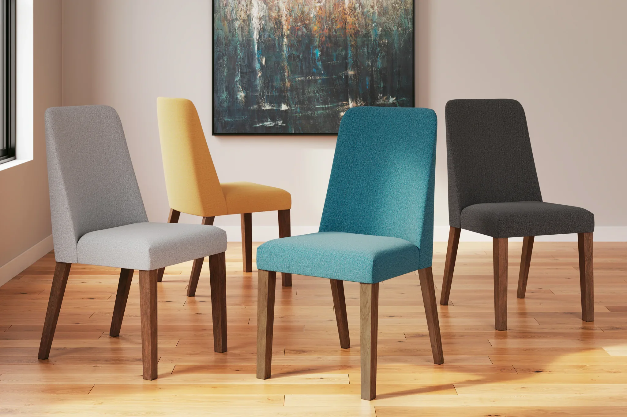 Lyncott - Mustard / Brown - Dining Uph Side Chair (Set of 2) - Image 10