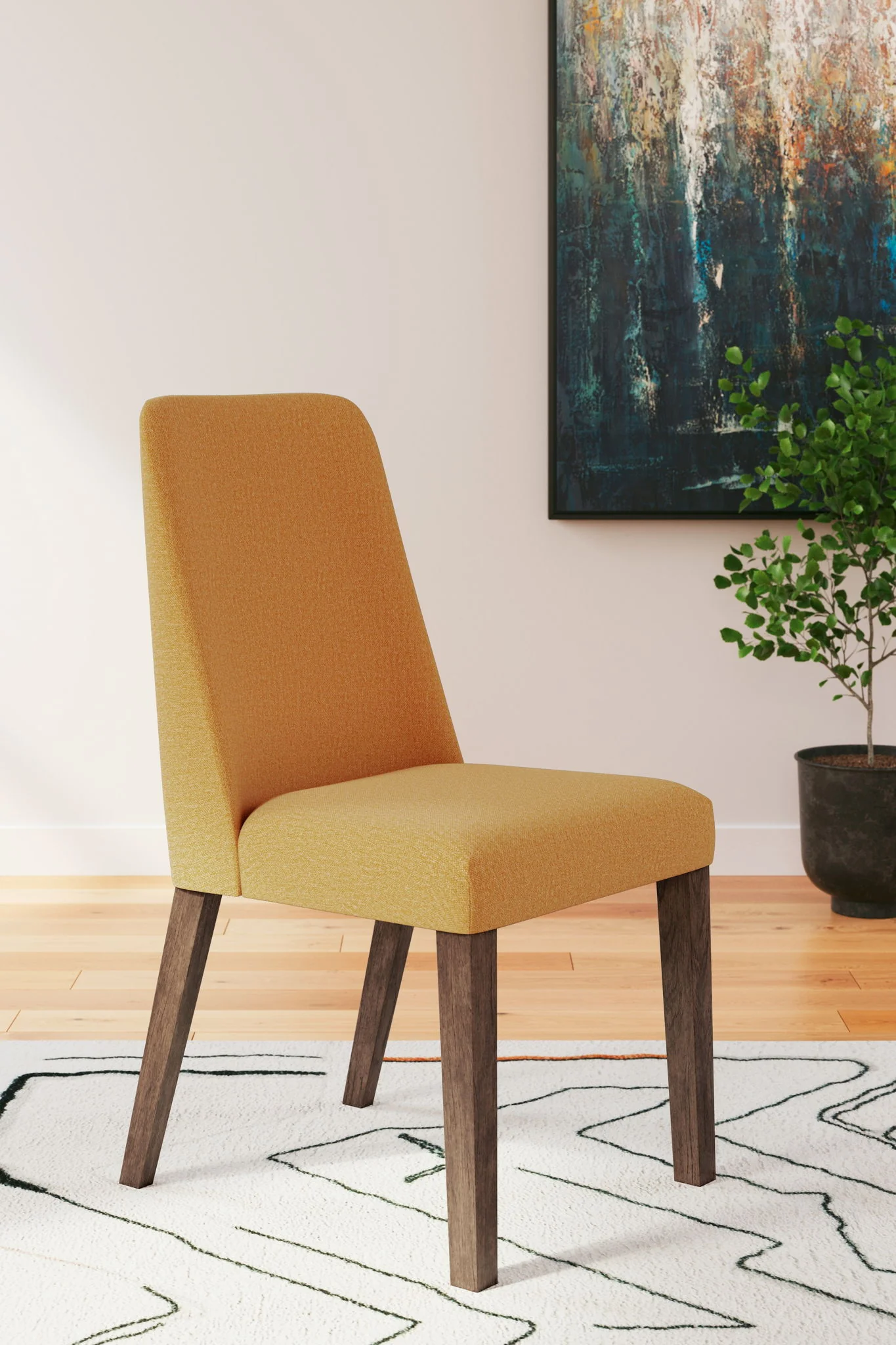Lyncott - Mustard / Brown - Dining Uph Side Chair (Set of 2) - Image 11