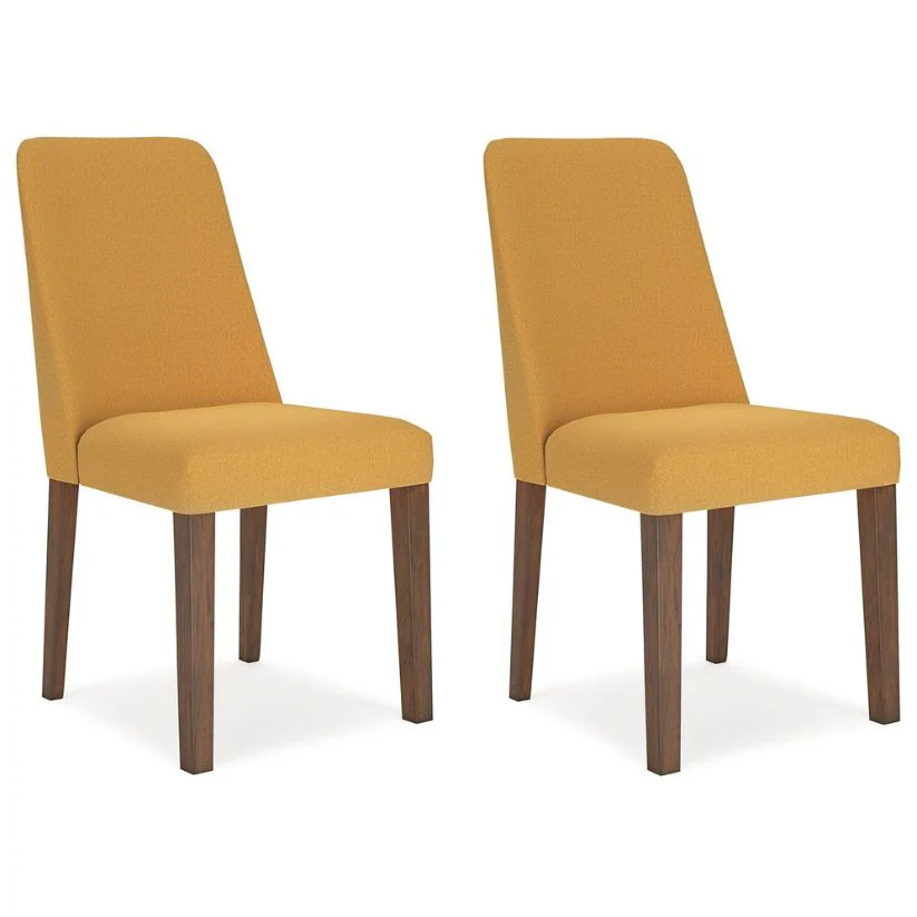 Lyncott - Mustard / Brown - Dining Uph Side Chair (Set of 2) - Image 3