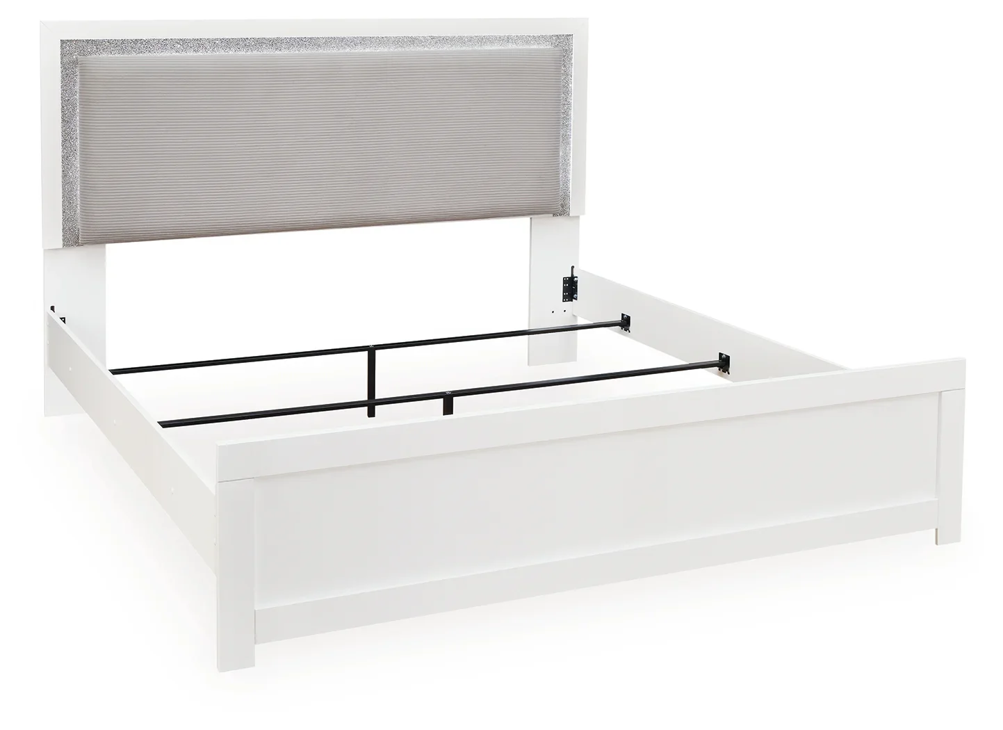 Maeling - King Upholstered Panel Bed - White - Image 4