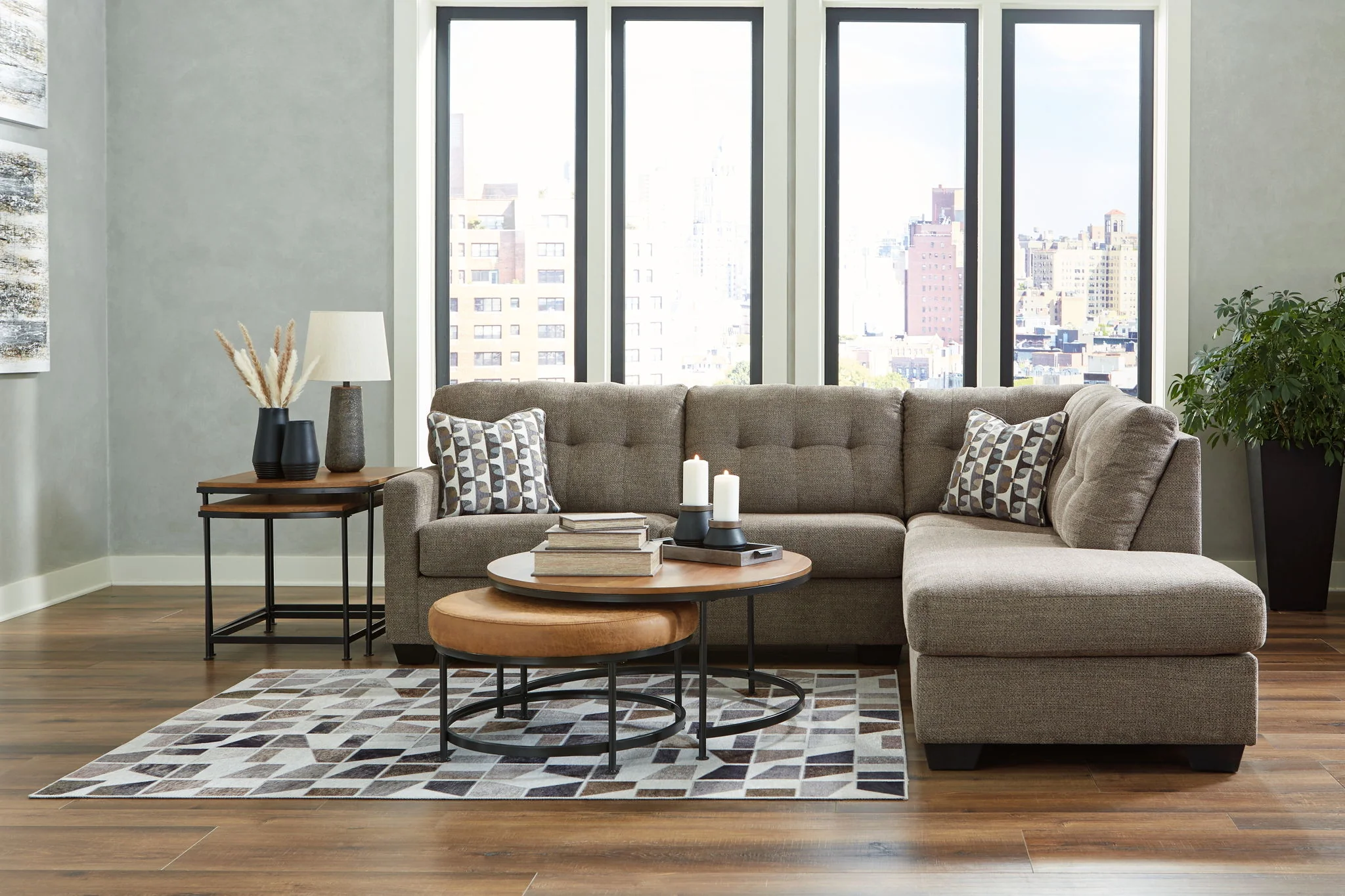 Mahoney - Chocolate - 2-Piece Sectional With Raf Corner Chaise - Image 4
