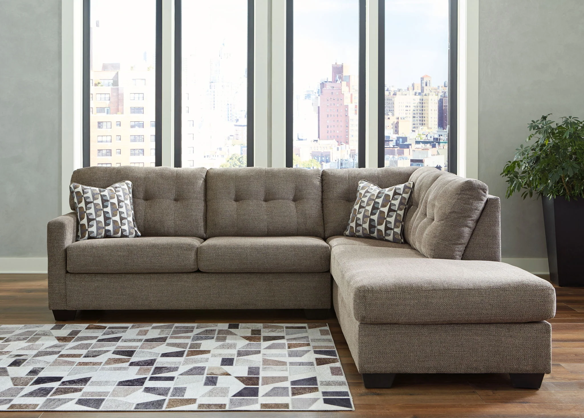 Mahoney - Chocolate - 2-Piece Sleeper Sectional With Raf Corner Chaise - Image 2