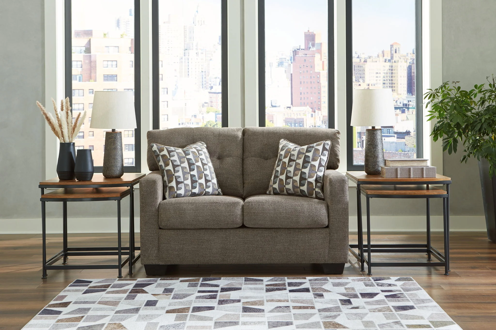 Mahoney - Chocolate - Loveseat - Image 2