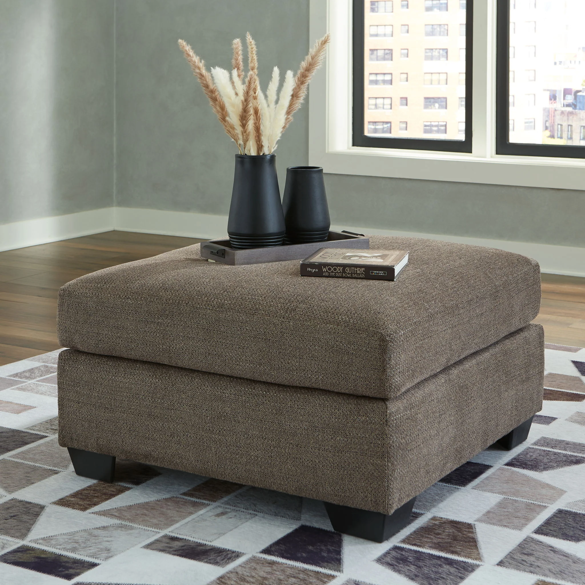 Mahoney - Chocolate - Oversized Accent Ottoman - Image 2